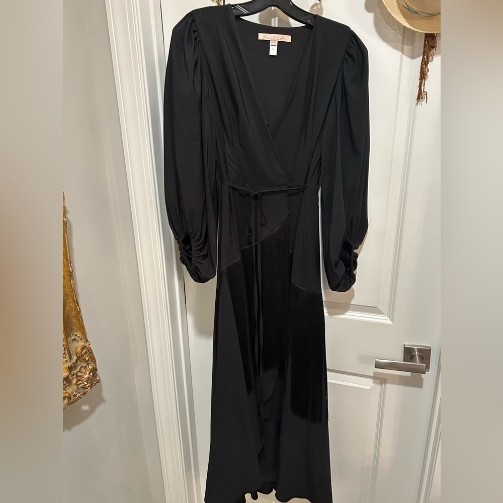 Black Fringe Dress - XXS - Brand New